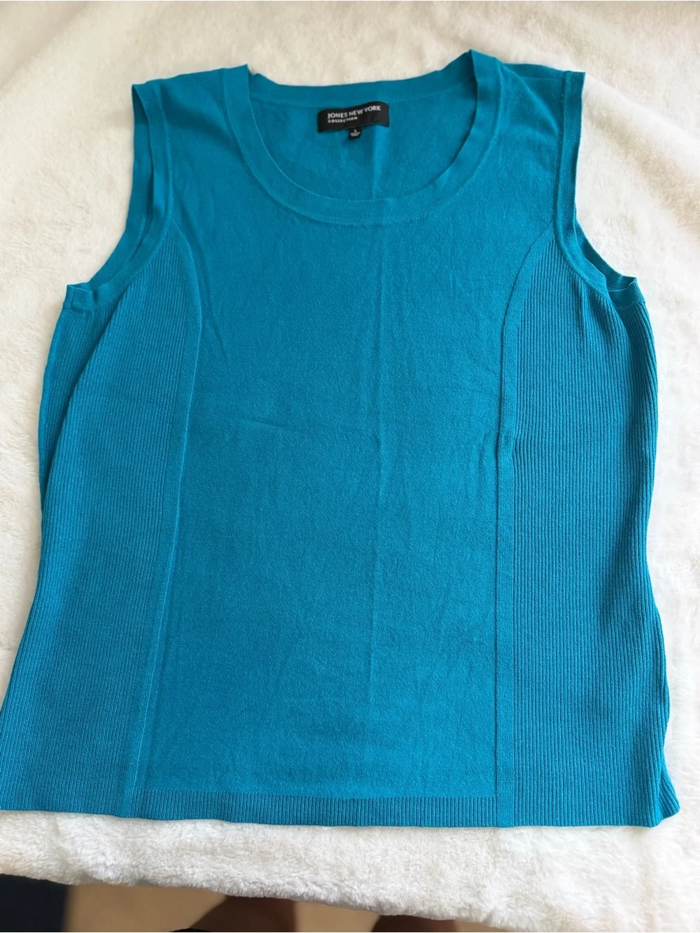 Jones New York Turquoise Knit Sleeveless Top